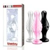 LOVETOY 4.5" Glass Romance Dildo Juodas