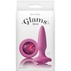 Rožinis GLAMS Mini analinis kamštis su kristalu