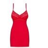 Obsessive Jolierose Chemise &amp; Thong Raudona XXL - Adjustable Lace Design