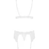 Obsessive - 810-SEG-2 Set 3 pcs Baltas S/M 3 dalių apatinių komplektas