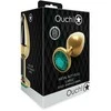 Ouch By Shots Ouch! Auksinė METALOWY KOREK ANALNY PLUG Z DIAMENTEM 7 CM WODOODPORNY