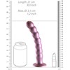 Ouch By Shots Mėlyna Ouch! Premium Beaded Silicone Model 20.5cm With Suction Cup, Metallic Mėlyna