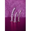 Ouch By Shots Mėlyna Ouch! Premium Beaded Silicone Model 20.5cm With Suction Cup, Metallic Mėlyna