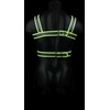 Ouch By Shots Ouch! Body Armor Harness Glow-in-the-Dark Adjustable S/M Žalias