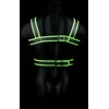 Ouch By Shots Ouch! Body Armor Glow-in-the-Dark Harness L/XL Adjustable Neon Žalias