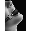 Ouch By Shots Ouch! Adjustable Breathable Ball Gag with Leather Straps Juodas