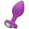 Ouch By Shots Ach! Diamond Heart Butt Plug - Įprastas - Violetinė