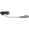 Ouch By Shots Ouch! Exclusive Adjustable Collar with Detachable Chain Leash Juodas