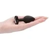 Ouch By Shots Sinner Gear Diamond Heart Model Intimate Plug Regular Silicone Juodas