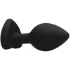 Ouch By Shots Sinner Gear Diamond Heart Model Intimate Plug Regular Silicone Juodas