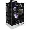 Ouch By Shots Ouch! Juoda ZATYCZKA PLUG ANALNY KOREK METALOWY Z DIAMENTEM 9 CM
