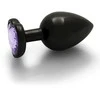Ouch By Shots Ouch! Juoda ZATYCZKA PLUG ANALNY KOREK METALOWY Z DIAMENTEM 9 CM
