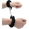 Ouch By Shots EasyToys Furry Handcuffs Juodas - Soft Plush Anatomic Model