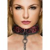 Ouch By Shots Sinner Gear Bondage Collar with Leash Juodas Neoprene Adjustable 52.5cm