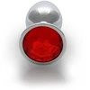 Ouch By Shots Ouch! Aluminum Intimate Plug Small - Sidabrinis, Round Gem Base