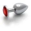 Ouch By Shots Ouch! METALOWY KOREK ANALNY PLUG Z DIAMENTEM 9,3 CM WODOODPORNY