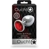 Ouch By Shots Ouch! Aluminum Intimate Gem Plug Medium - Sidabrinis &amp; Crystal Accent