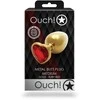 Ouch By Shots Ouch! Heart Gem Metal Plug Medium - Jewel Base, Smooth Aluminum