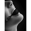 Ouch By Shots Ouch! Silicone Adjustable Ball Gag with Leather Strap - Universal Size