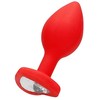 Ouch By Shots Sinner Gear Diamond Heart Silicone Plug Regular - Flexible Neck, Jewel Base