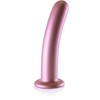 Ouch By Shots Ouch! Smooth Silicone Intimate Device 17 cm Metallic with Suction Cup