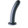 Ouch By Shots Mėlyna OUCH! Smooth Silicone 17 cm Intimate Model with Suction Cup, Metallic Mėlyna