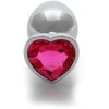 Ouch By Shots Ouch! SREBRNA ZATYCZKA PLUG ANALNY KOREK METALOWY Z DIAMENTEM 9,3 CM