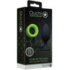 Ouch By Shots Ouch! Glow in the Dark Silicone Plug &amp; Support Ring - Fluorescent Žalias