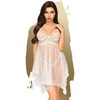 Penthouse Naughty Doll Babydoll Baltas S/M - Elegant Lace Lingerie Set