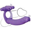 Pipedream FANTASY C-RINGZ Dvigubas silikoninis penetratorius triušis, violetinis