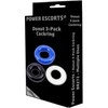 Power Escorts Ring-Donut Cockring 3 Pack-3 color mėlynas/clear/juodas