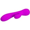 Pretty Love Įkraunamas vibratorius su masažuokliu 17cm 12 USB režimų