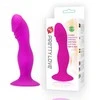 Fuksijos spalvos silikoninis dildo su pakuote