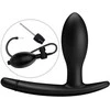 Pretty Love Drake Inflatable Silicone Plug, Juodas, Atsparus vandeniui System