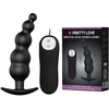 Crazy Bull Pretty Love Vibrating Silicone Plug with Remote Control, Small, Juodas