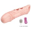 Pretty Love Cecelia Vibrating Extension Sleeve Natural TPR Adjustable Fit