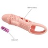 Pretty Love Cecelia Vibrating Extension Sleeve Natural TPR Adjustable Fit