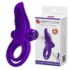 Pretty Love Vibrating Silicone Ring Dark Violetinė 10 Modes