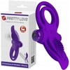 Pretty Love Vibrating Silicone Ring Dark Violetinė 10 Modes