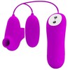 Pretty Love Vibrating Bullet &amp; Air Pulse Intimate Device, 12 Functions, Violetinė