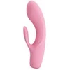Vibratorius Pretty Love su klitorio masažuokliu ir 15 cm išsikišimais