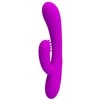 „Pretty Love“ vibratorius su klitorio masažuokliu ir iškilimais, 19 cm