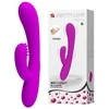 „Pretty Love“ vibratorius su klitorio masažuokliu ir iškilimais, 19 cm