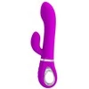 Vibratorius Pretty Love su klitorio masažuokliu ir 19 cm USB sukimu