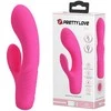 Vibratorius Pretty Love su klitorio masažuokliu ir 15 cm išsikišimais