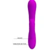 „Pretty Love“ vibratorius su klitorio masažuokliu ir iškilimais, 19 cm