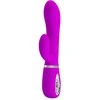Vibratorius Pretty Love su klitorio masažuokliu ir 19 cm USB sukimu