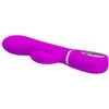 Vibratorius Pretty Love su klitorio masažuokliu ir 19 cm USB sukimu