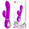 Vibratorius Pretty Love su klitorio masažuokliu ir 19 cm USB sukimu