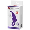 BoT Pretty Love I Rabbit Vibrating Silicone Partner Ring, Dark Violetinė
